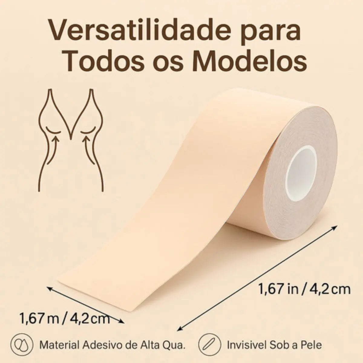 Sutiã Adesivo Levanta Peito Seio Fita Boob Up Invisível Pele