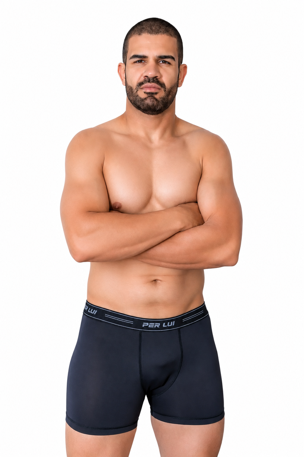 kit com 3 cueca Boxer Poliamida Cores variadas