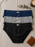Kit com 3 Cuecas Slim Plus Size