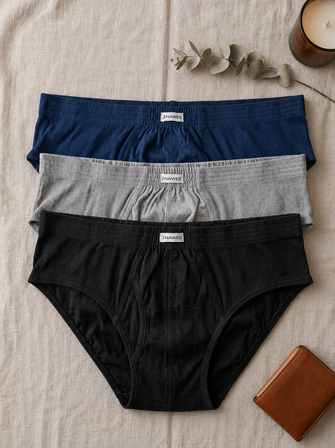 Kit com 3 Cuecas Slim Plus Size