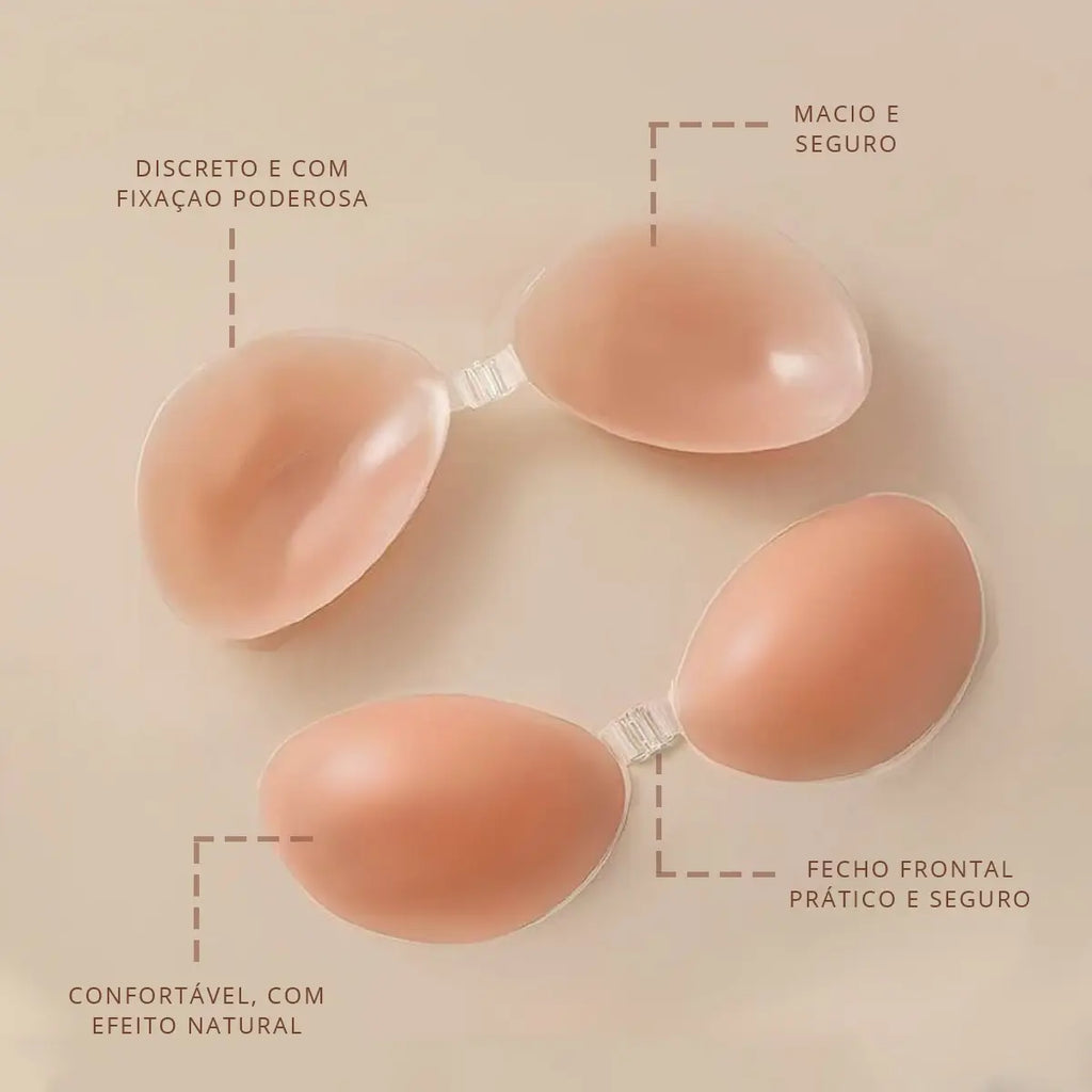 Sutiã Invisível Silicone Aumenta Seios Peitos Push Up Sutian