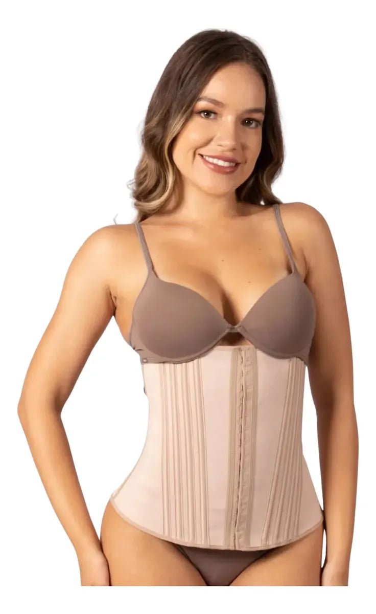Cinta Modeladora Feminina 16 Barbatanas Compressão Cintura