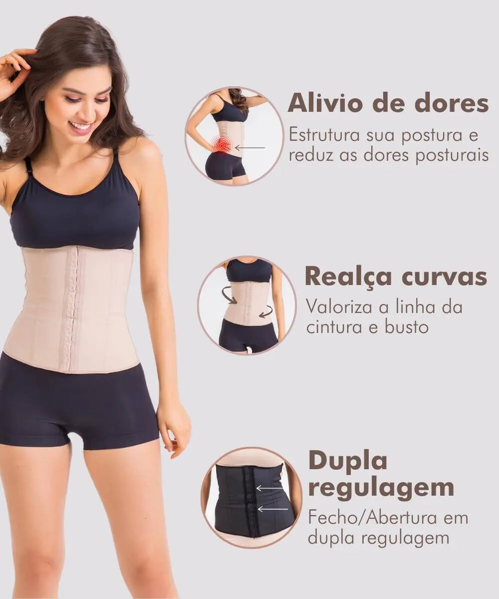 Cinta Modeladora Abdominal Feminina Compressão Reduz Medidas