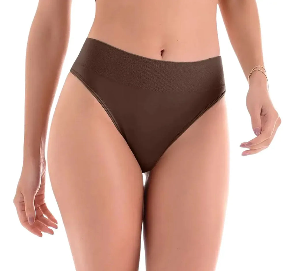 Kit 3 Calcinhas Tanga  Cós Largo Alta Sem Costura